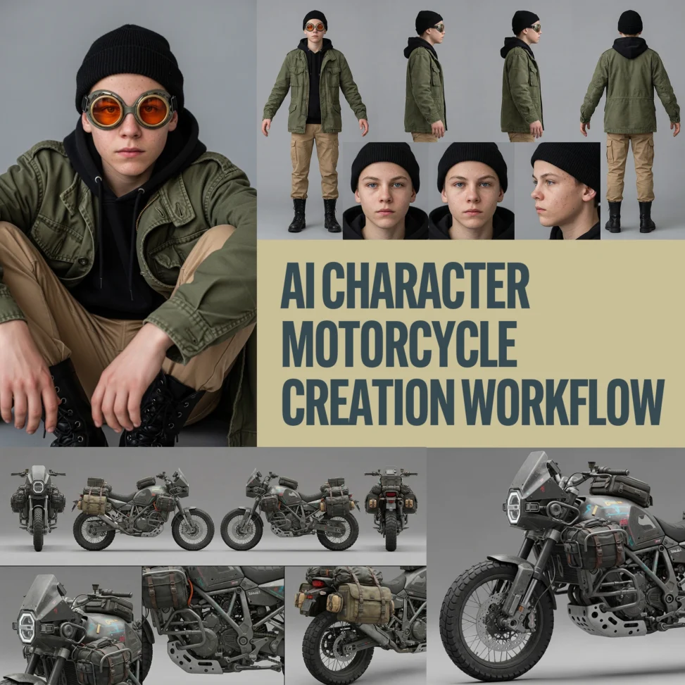 AI Character × Motorcycle Creation Workflow | Building a World with Google Flow